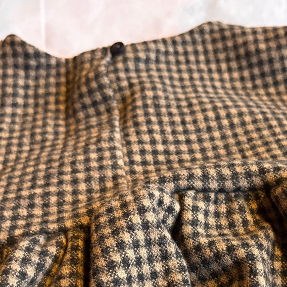 Zara Houndstooth Dress 2-3Y Tan Black Polyester Cotton - Picture 3 of 5